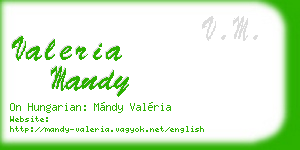 valeria mandy business card