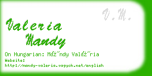 valeria mandy business card